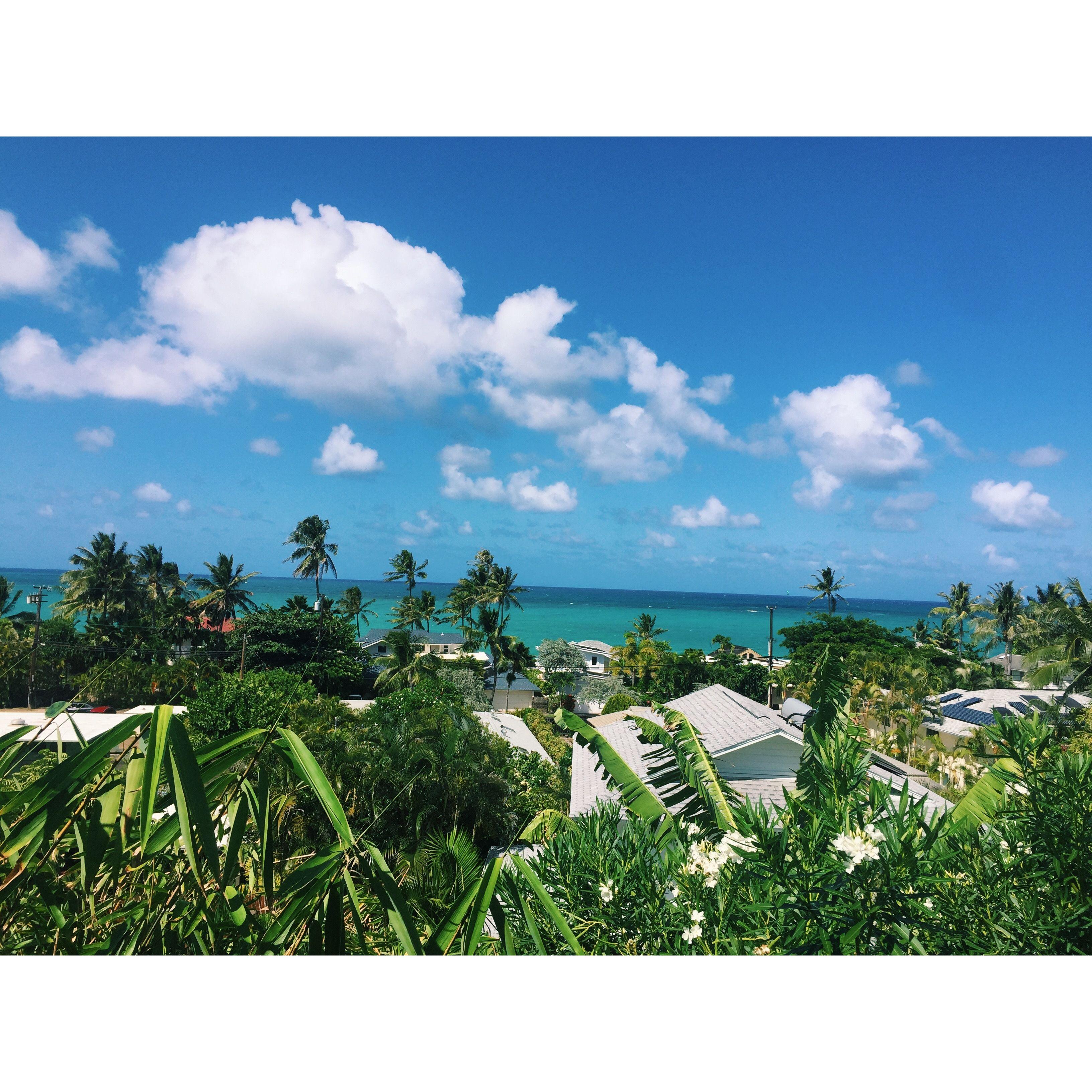 When we stayed in Lanikai before our race!
