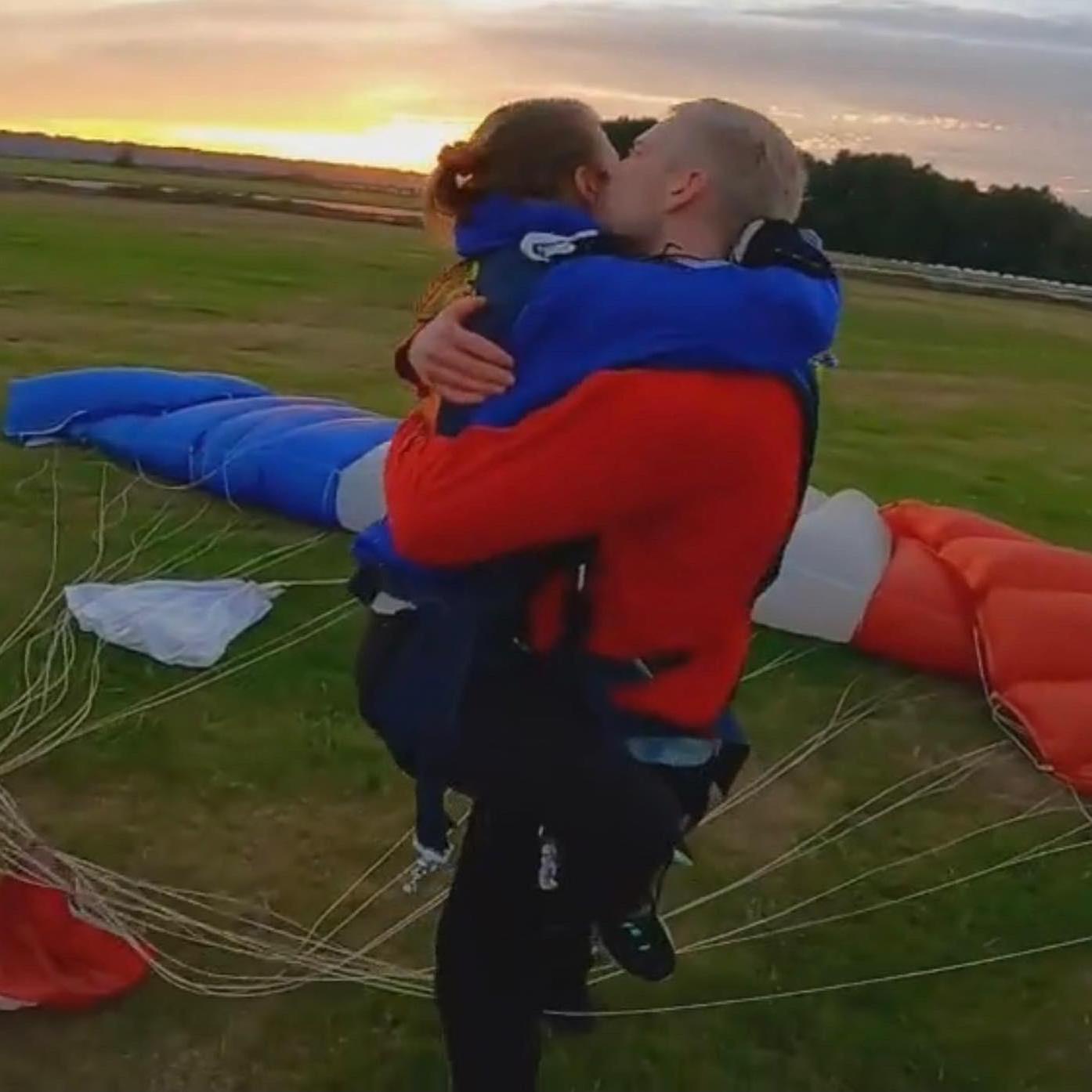 Surprise skydive for Tommy's bday