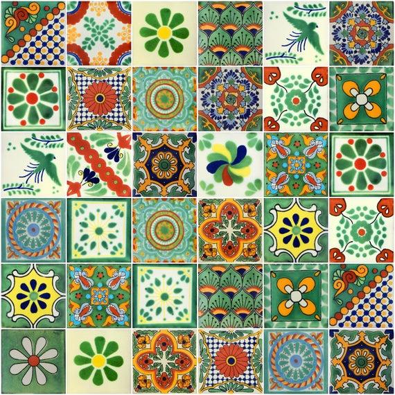 100 Mexican Talavera Tiles