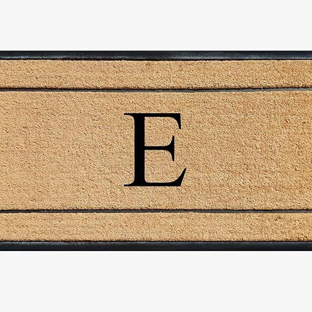 A1HC Natural Coir & Rubber Large Monogrammed Doormat, Thick Durable Entry Mats for Entrance Heavy Duty, Thin Profile, Long Lasting Front Door Mat - 30"x60"