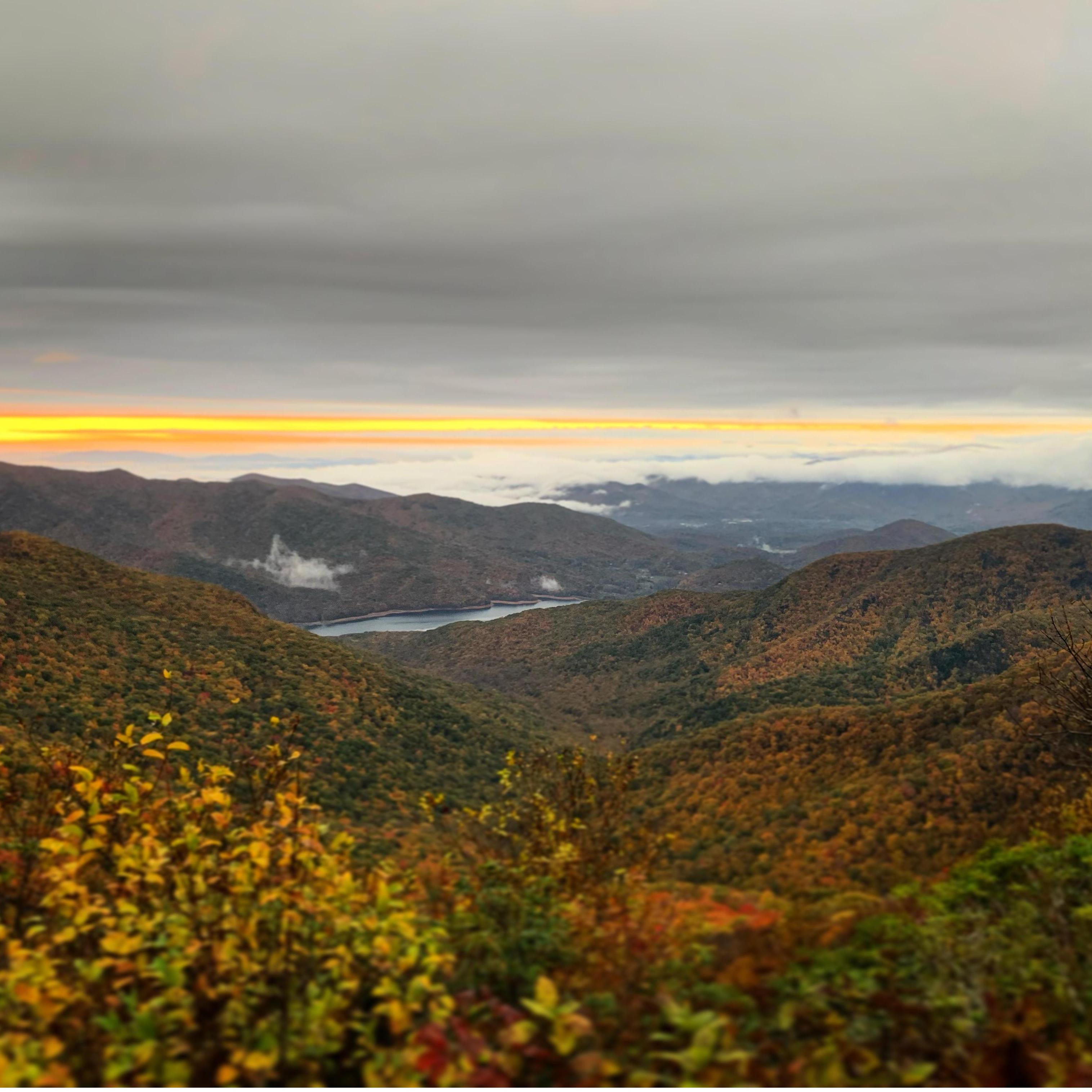 Sunrise over the Blue Ridge Parkway on October 26th, 2019...