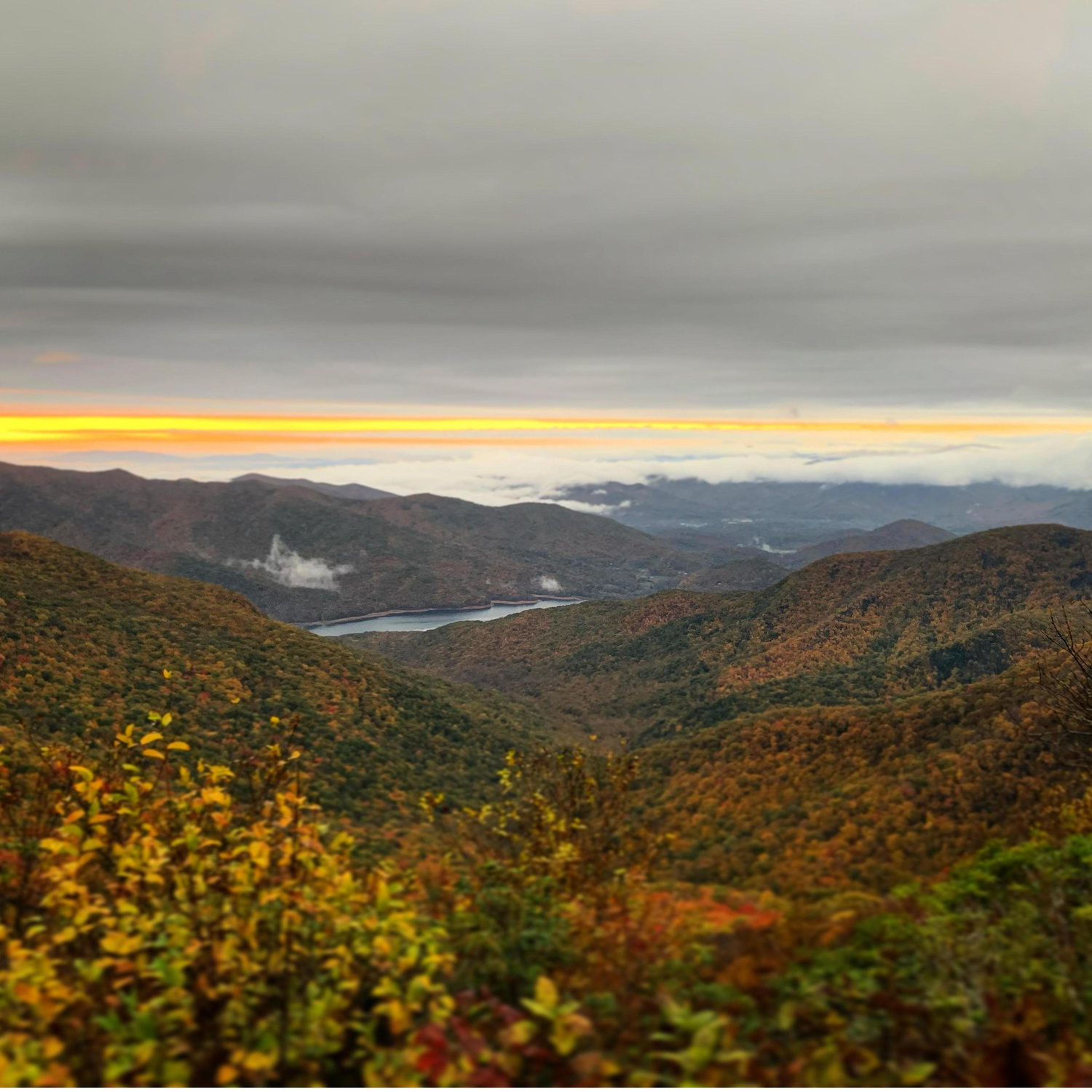 Sunrise over the Blue Ridge Parkway on October 26th, 2019...