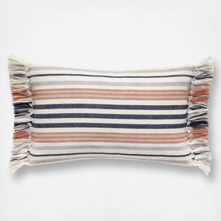 Yarn-Dyed Oblong Throw Pillow