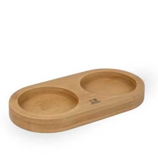 Peugeot Linéa Bamboo tray for two mills, in natural color