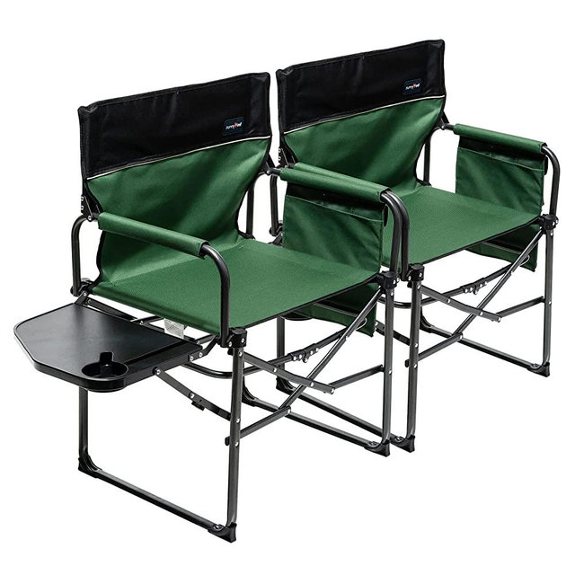 Camping Directors Chair, Heavy Duty,Oversized Portable Folding Chair with Side Table, Pocket for Beach, Fishing,Trip,Picnic,Lawn,Concert Outdoor Foldable Camp Chairs