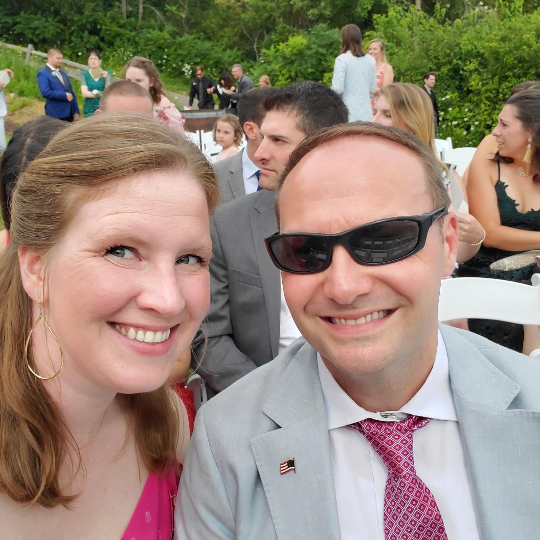 At Meg's wedding!