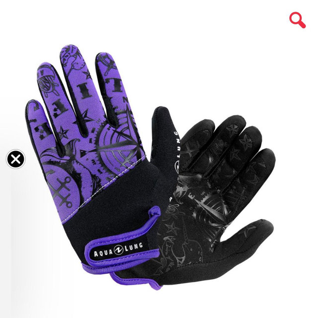 Aqua Lung Admiral III Gloves (Purple, Medium)