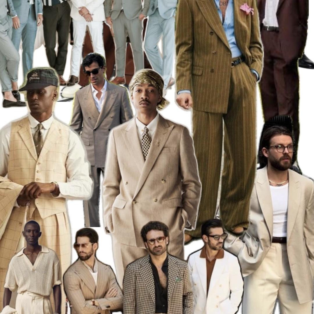 Attire suggestions for men within the “Garden Formal” theme! Linen, dress shoes, and loafers welcome!