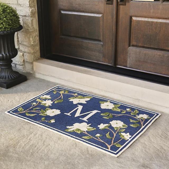 Magnolia Branch Monogrammed Door Mat