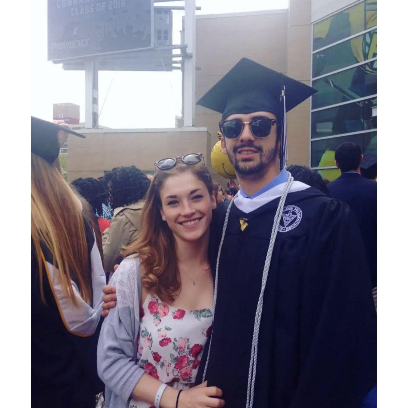 Sam's graduation from Providence College, May 2016.