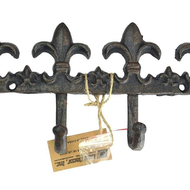 Lulu Decor, Cast Iron Fleur De Lis Key Hook Decorative Wall Hooks Antique cast Iron Hook Vintage Hook Key Holder Key Hook Hanger Wall Mount