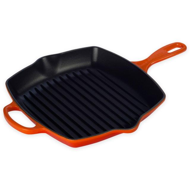 Le Creuset® Signature 10.25-Inch Square Skillet Grill in Flame