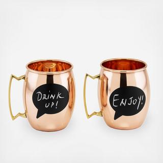 Chalkboard Moscow Mule Mug, Set of 2