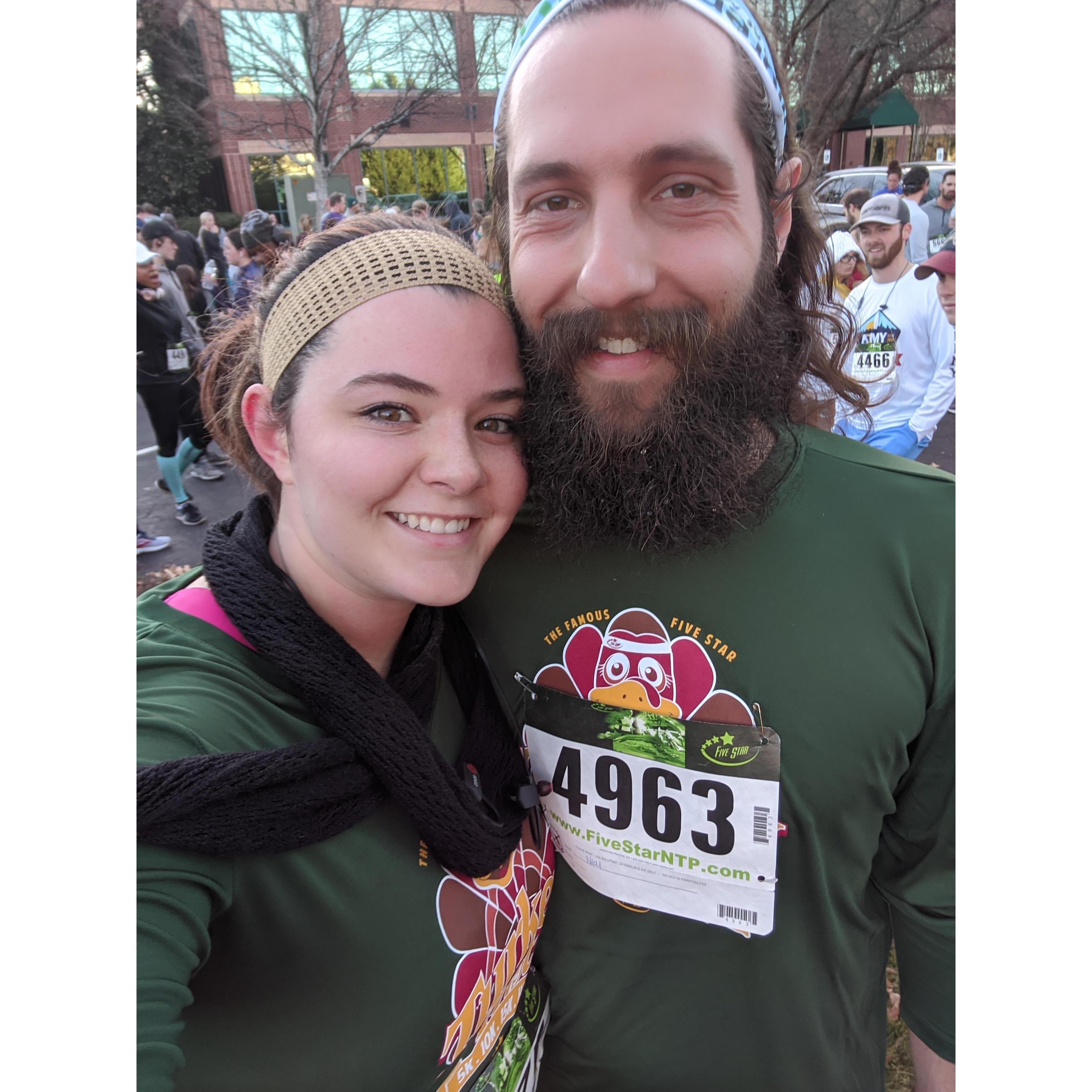 Last 5k of 2019! Turkey Trot! So thankful for each other!