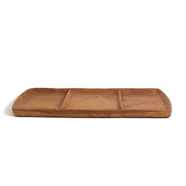 Teak 3 Part Serving Platter