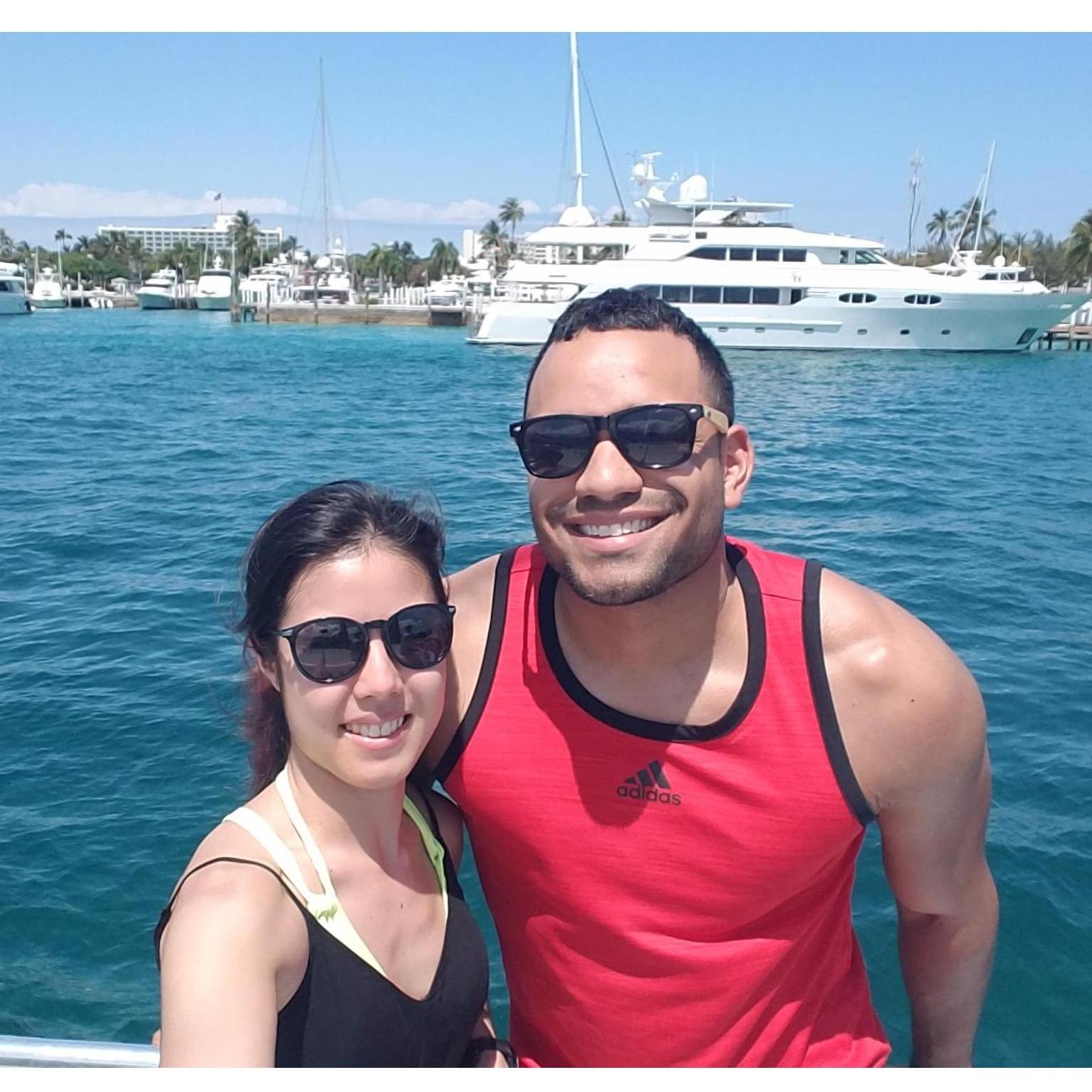 Snorkel boat. Nassau, Bahamas. (April 2019)
