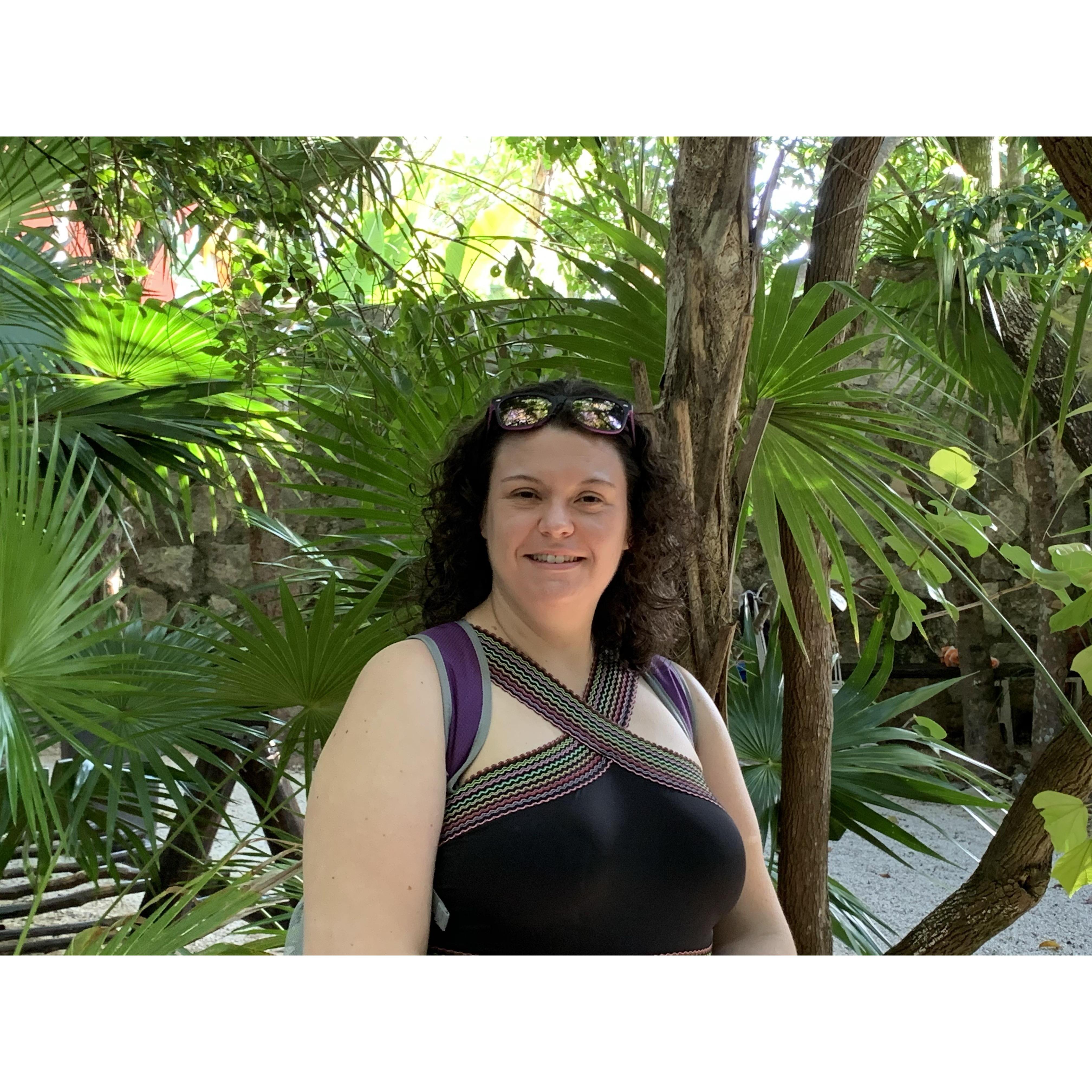 On our honeymoon, at the Yal-ku Lagoon in Mexico before going snorkeling