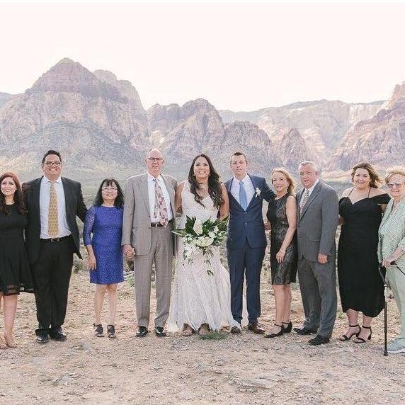 Surprise! In April, with our grandparent, parents, and siblings in attendance, Vinny and I got married outside of Las Vegas before we made the move from Arizona back to New Jersey.