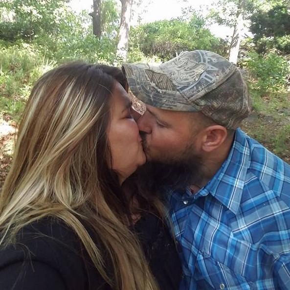 "But first a kiss" before camping in Oklahoma 2017