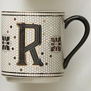 The Bistro Tile Stoneware Mug: Monogram Edition- R