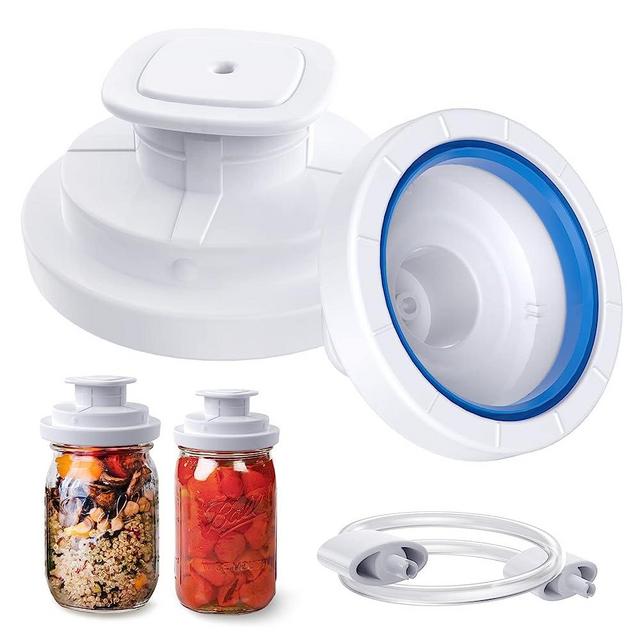 DAIKA Jar Sealer and Accessory Hose Compatible with FoodSaver Vacuum Sealer, Vacuum Sealer Kit for Wide-Mouth & Regular-Mouth Mason-type jars