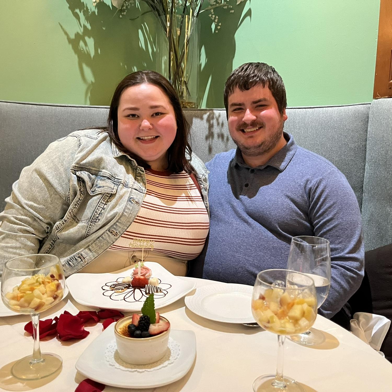 At a tapas restaurant just days before their actual anniversary, Maddy and Cole celebrated 5 years in Washington DC visiting their friend Sarah! Maddy loves tapas. Maddy also loves her friend Sarah.