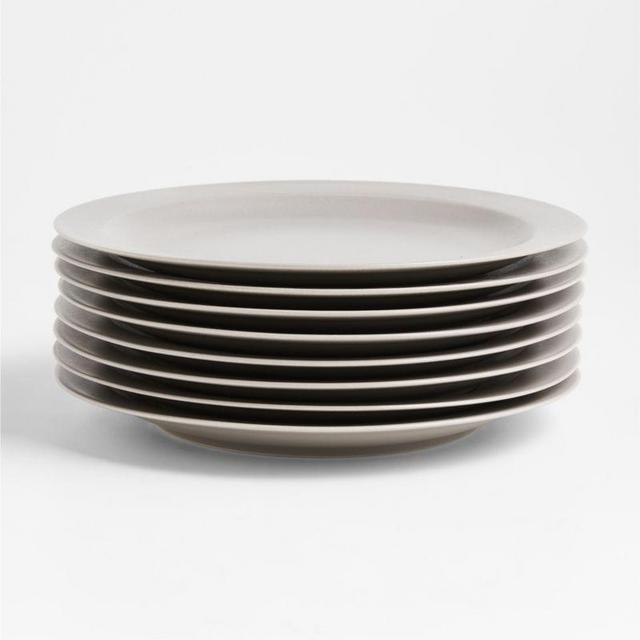 Paige Grey Dinner Plates, Set of 8