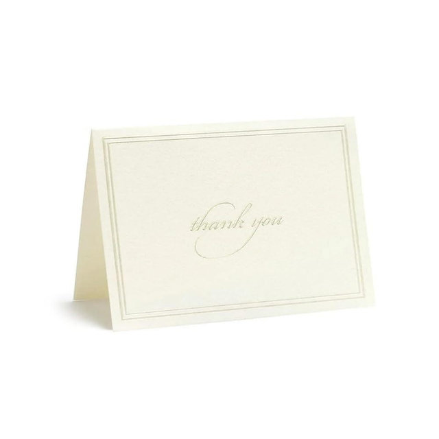 Gartner Studios Pearl Ivory Thank You Cards with Envelopes, Event, Baby Shower, Wedding Thank You Cards, 3.5” x 5”, Set of 50 (61505)