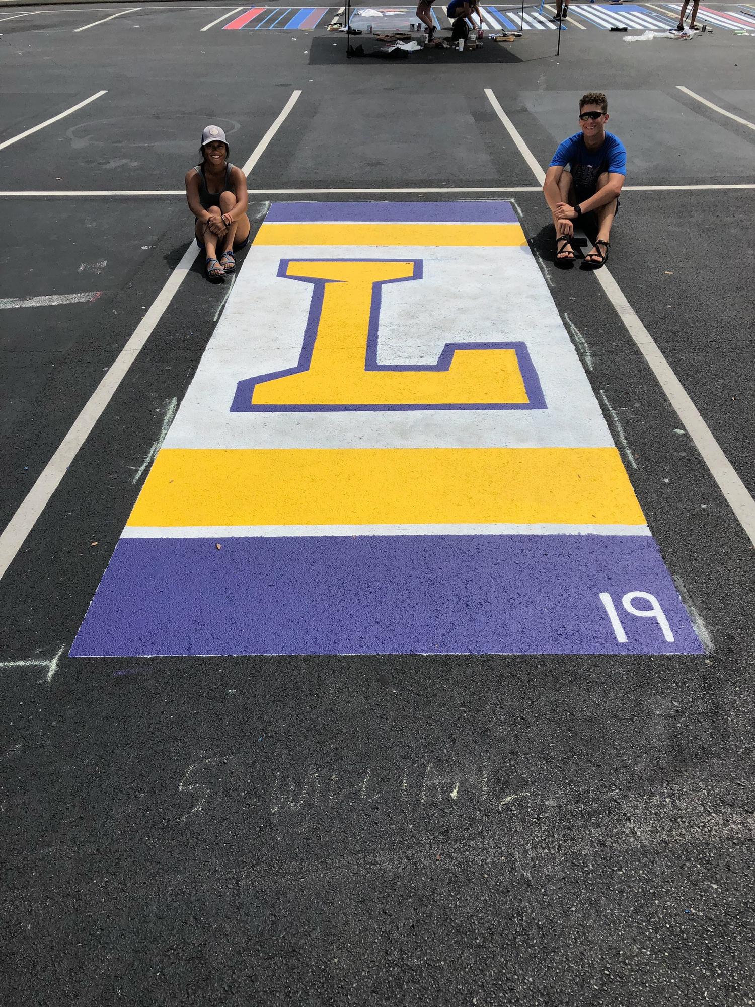 When we took an entire morning before a Saturday marching band practice to paint Patrick’s school parking spot (September 2018)