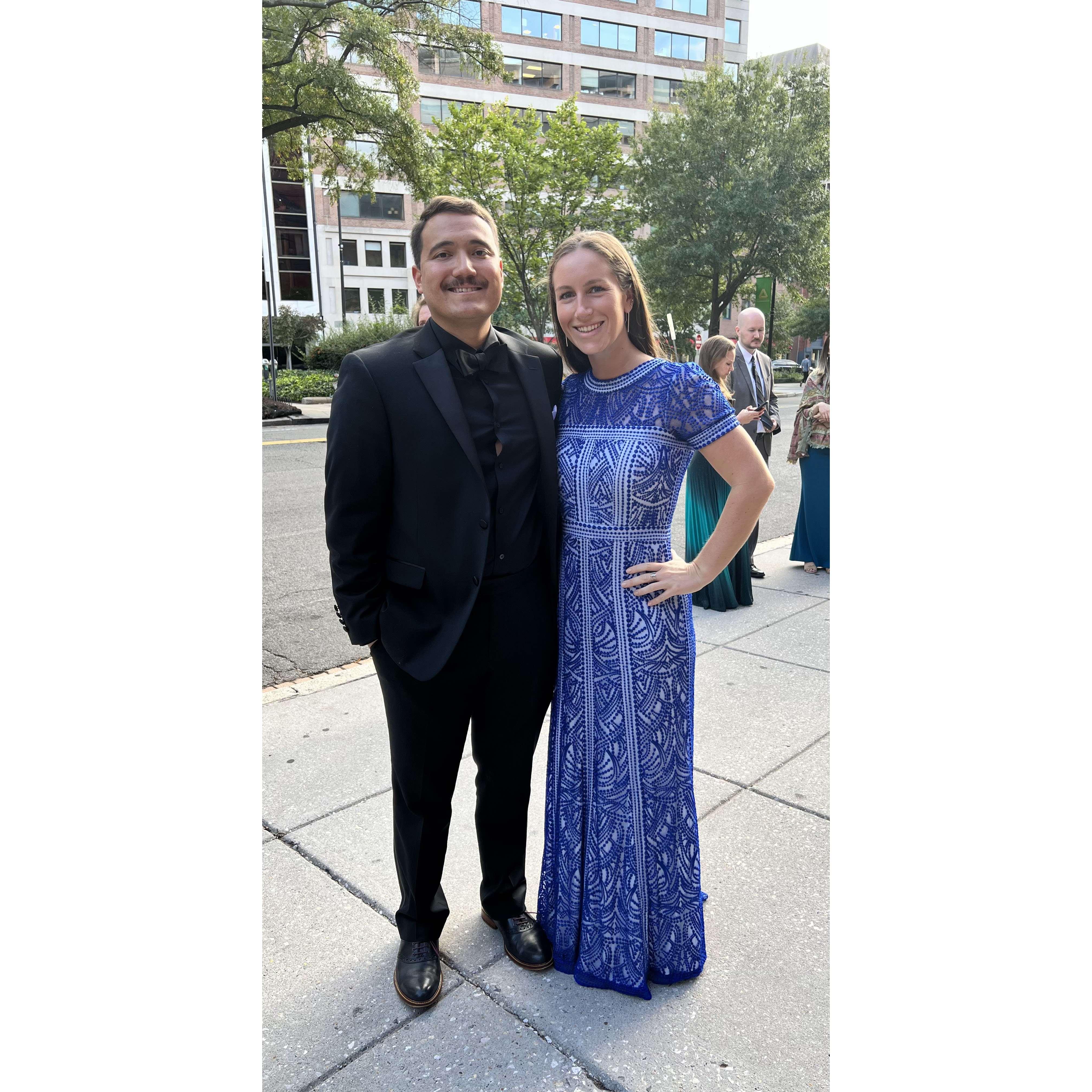 Lexi and Kevin Quine's black tie wedding in October 2021