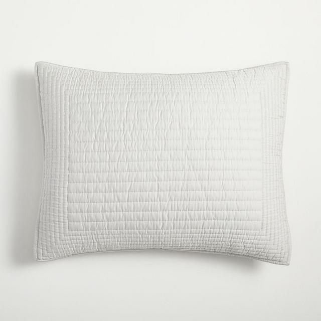 Silky TENCEL Pick Stitch, King Sham, Frost Gray