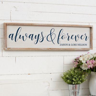 Always & Forever Barnwood Frame Wall Art