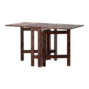 ÄPPLARÖ Gateleg table, outdoor, brown stained brown