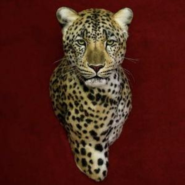 "James" Faux Taxidermy Leopard Bust