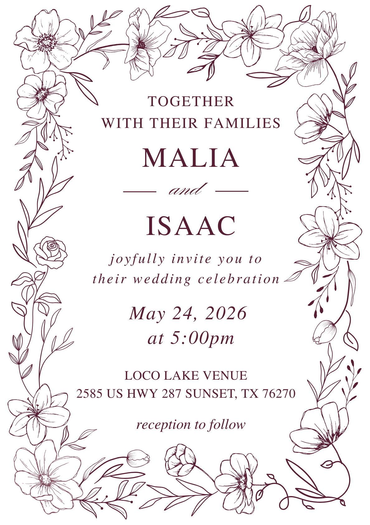 The Wedding Website of Isaac Leatherwood and Malia Cardona