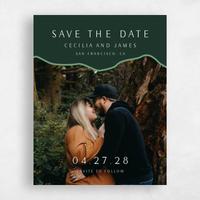 Green Wedding Save the Date - Cedarcrest Photo