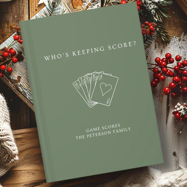 Game Night Score Book, Who’s Keeping Score? Personalized Family Board Game Night ScoreKeeper, Board Game Lover Gift, Party Game Scores, Dice