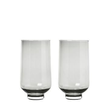 Flow Glassware (Set of 2) - Tall Smoke