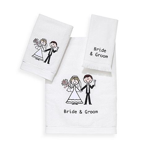 Avanti Bride and Groom Hand Towel