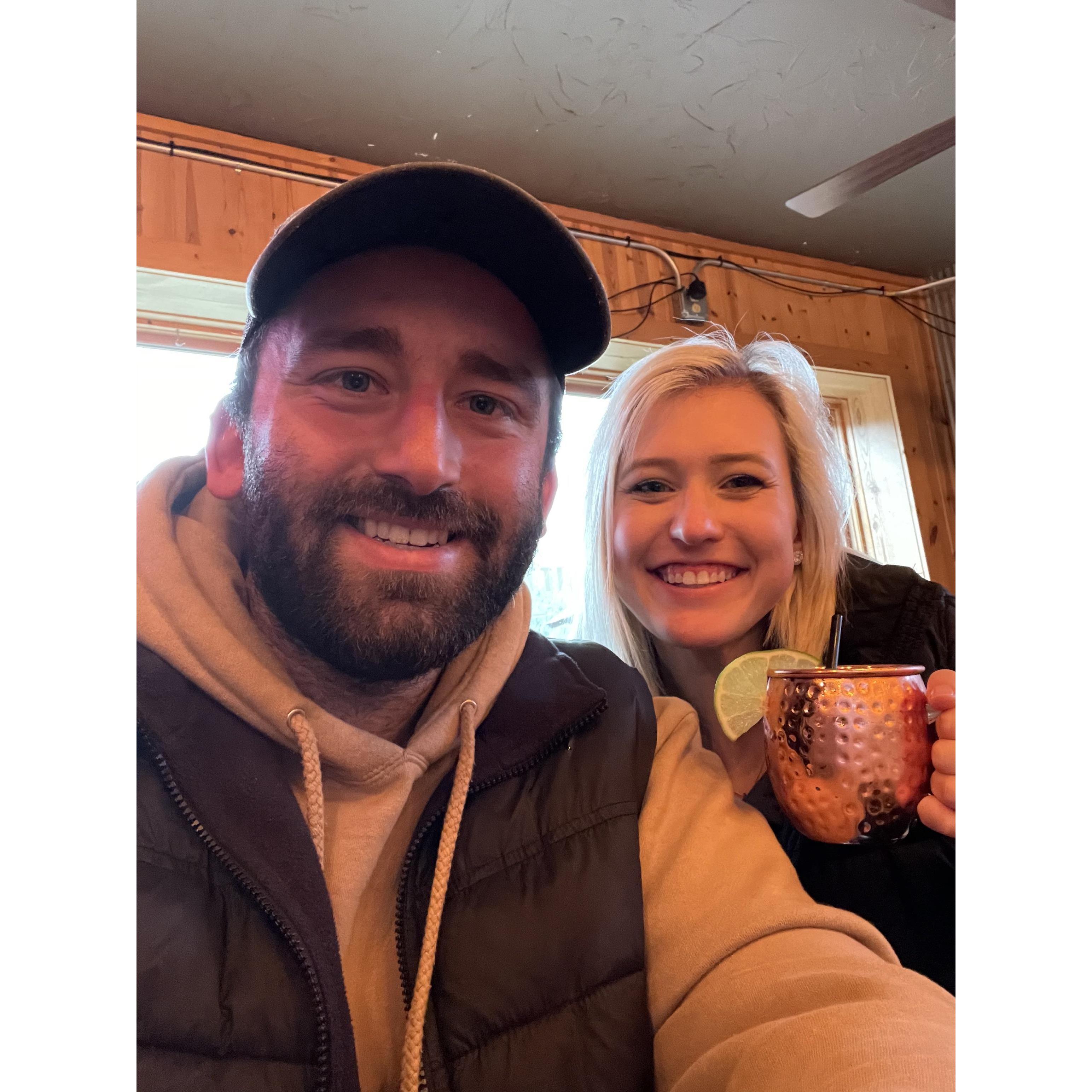 Enjoying a few drinks at one of our favorite spots 'Up North' - Bitters 'N Bull!