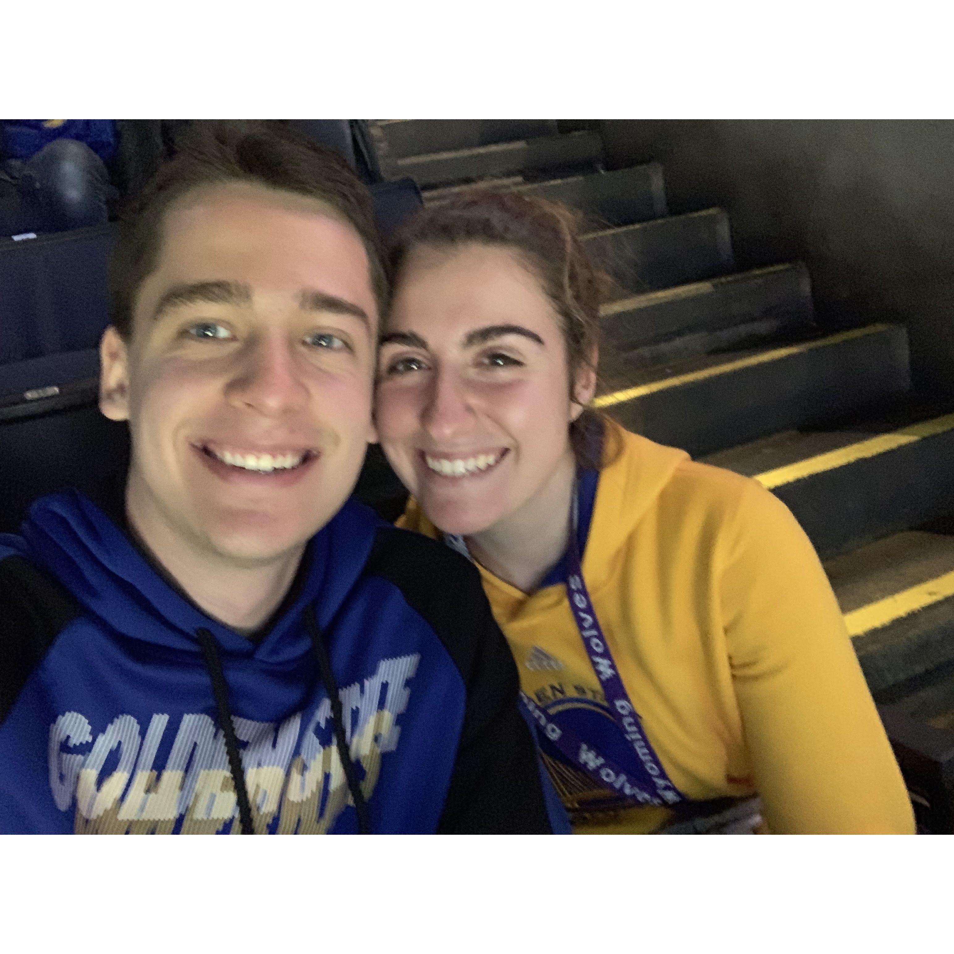 March 2019 - Our first NBA game together - Golden State Warriors vs Boston Celtics