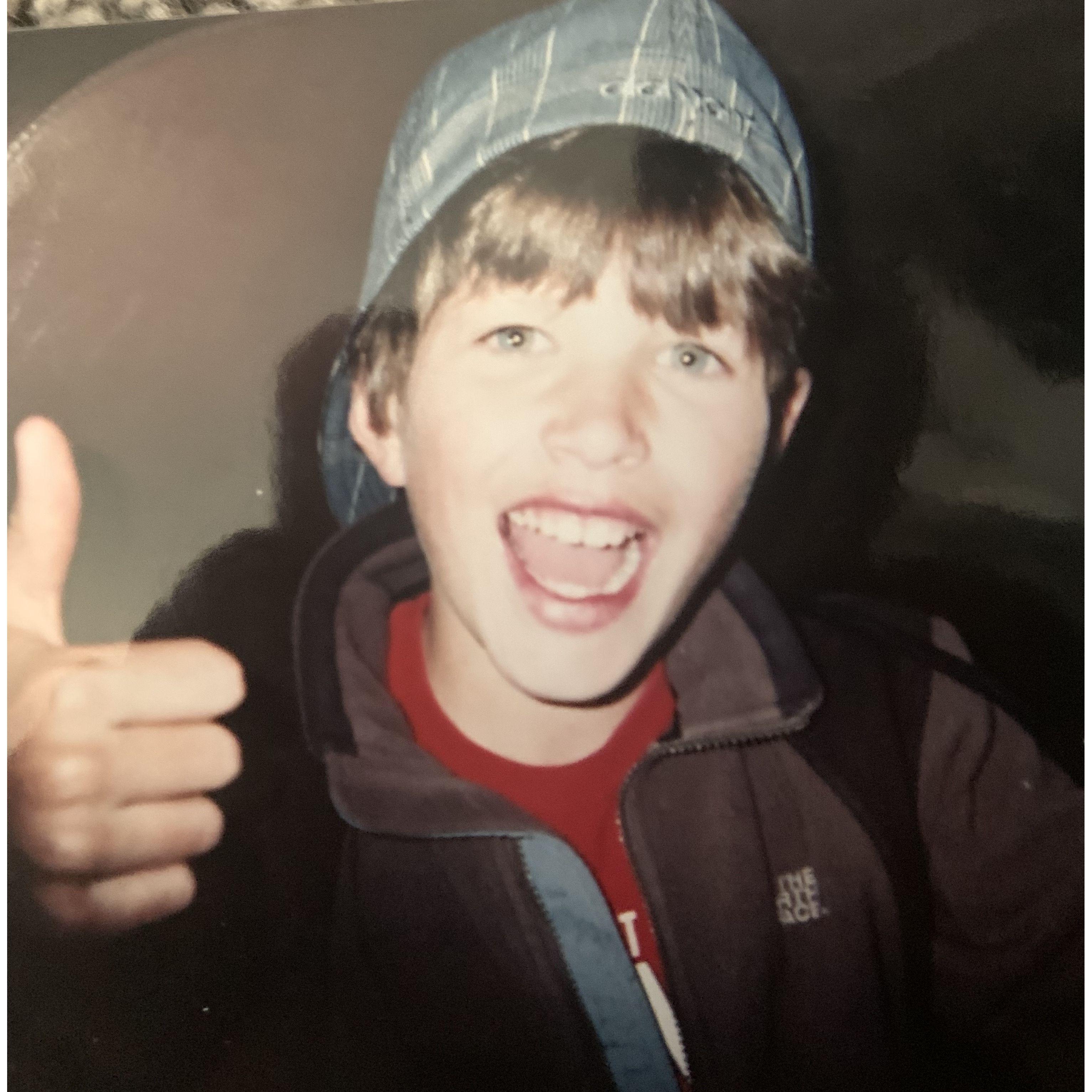Jess took this picture of Eli at sixth grade camp