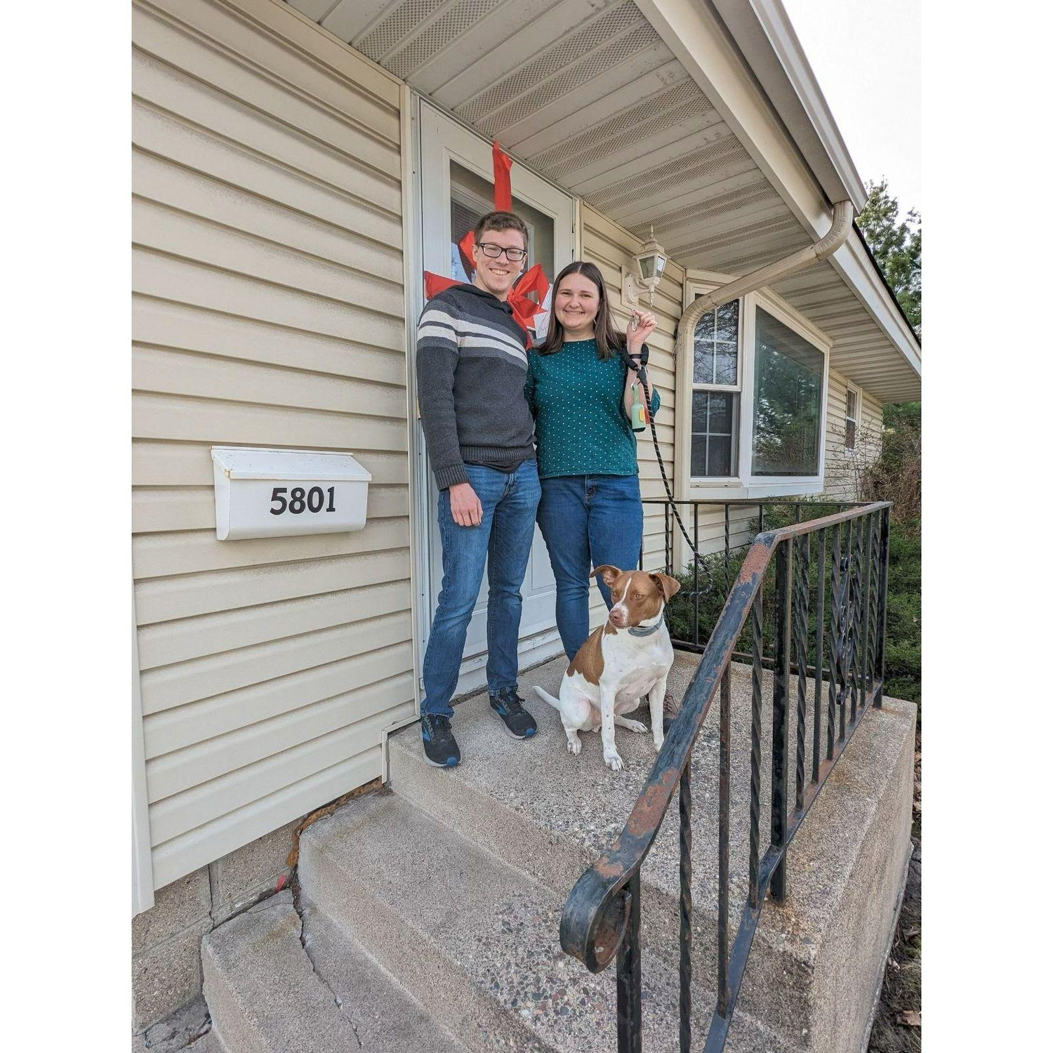We bought a house in April 2024, with a backyard for Rascal of course. I don't know who's happiest!