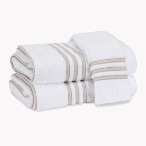 Matouk - Newport Bath Sheet in Tan Stripe