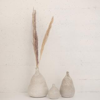 Textured Terracotta Vase with Narrow Top