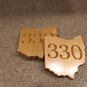 Personalized Area Code coasters (937!)