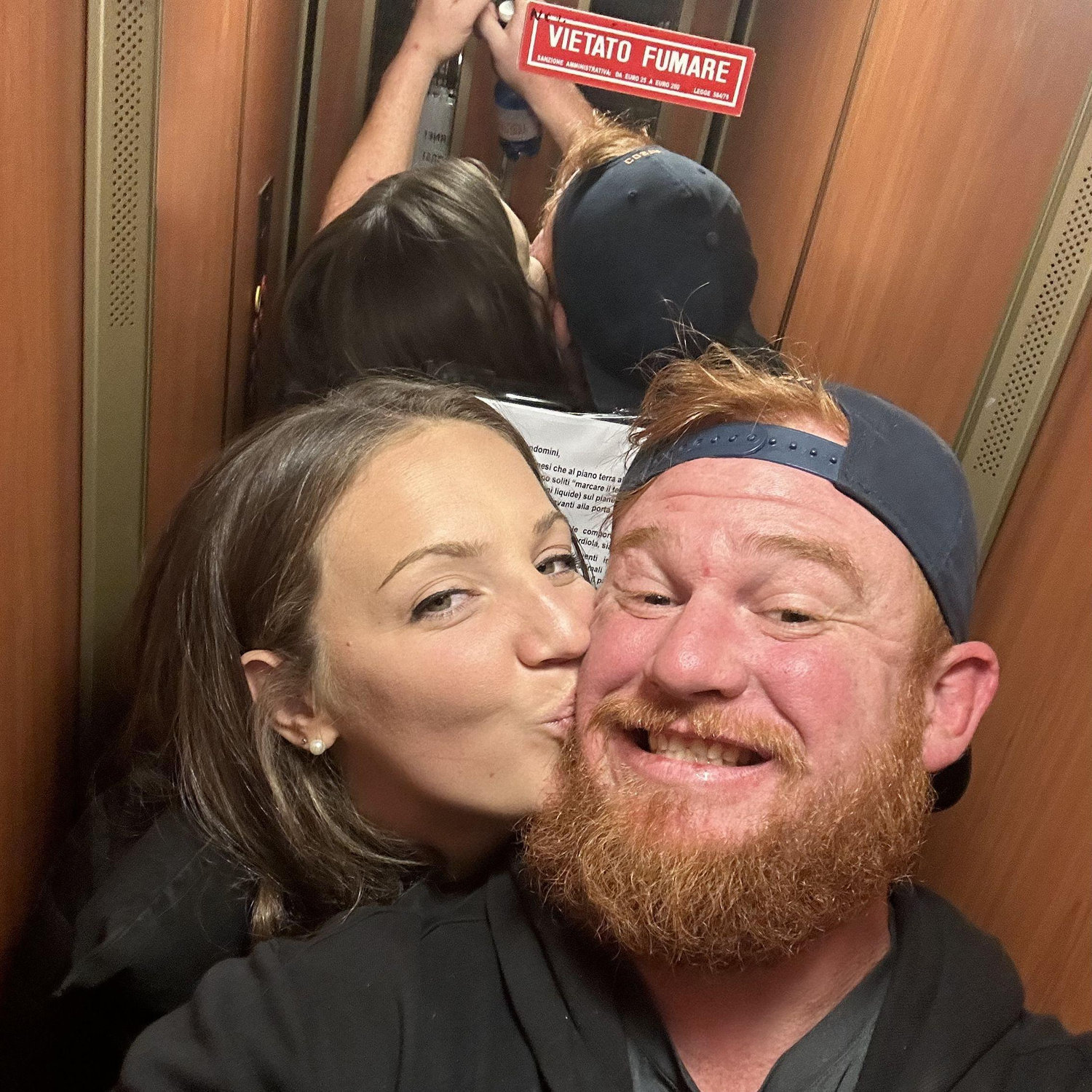 Tiniest elevator ever...with the biggest hearts.