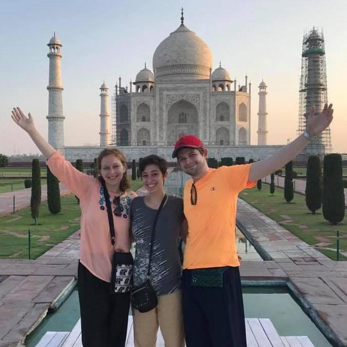 We saw the Taj Mahal at sunrise with Arielle's sister Rebecca. It was amazing seeing one of the 7 Wonders of the World together.