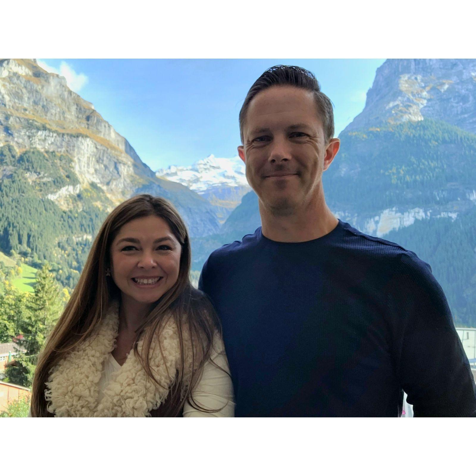 From the balcony of our room in Grindelwald, Switzerland, one of our favorite places on Earth!! October 2022