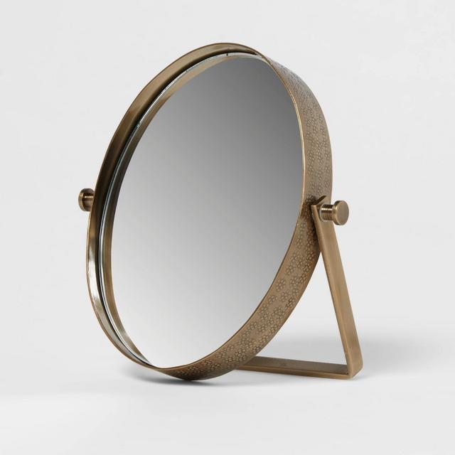 Hammered Metal Mirror Brass - Threshold™